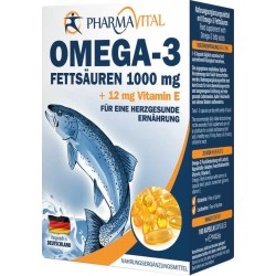 PHARMAVITAL Omega 3 oil 1000 mg + vitamin E, 100 capsules