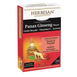 SUPERDIET Herbesan Panax Ginseng, Ca Meyer, Gelee Royale, Vitamin C, Acerola - Border