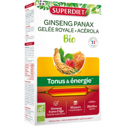 GINSENG ROYAL JELLY ACEROLA ORGANIC 20 ΑΜΠΟΎΛΕΣ