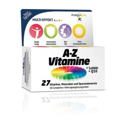 PharmaVital Πολυβιταμίνες  A-Z Vitamins + Lutein + Q10, 60 δισκία